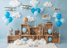 Load image into Gallery viewer, Blue Plane 5x8 Feet
