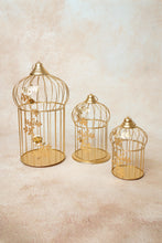 Load image into Gallery viewer, Bird cage Gold - set of 3
