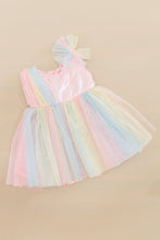 Load image into Gallery viewer, Rainbow frock 9-12m
