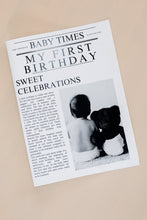 Load image into Gallery viewer, Newspaper- First birthday
