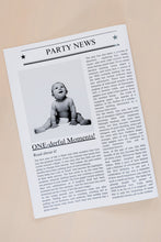 Load image into Gallery viewer, Newspaper- First birthday
