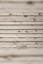 Load image into Gallery viewer, Vintage White Wood 5x8 Feet
