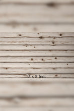 Load image into Gallery viewer, Vintage White Wood 5x8 Feet
