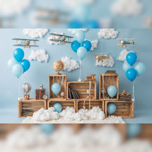 Load image into Gallery viewer, Blue Plane 5x8 Feet
