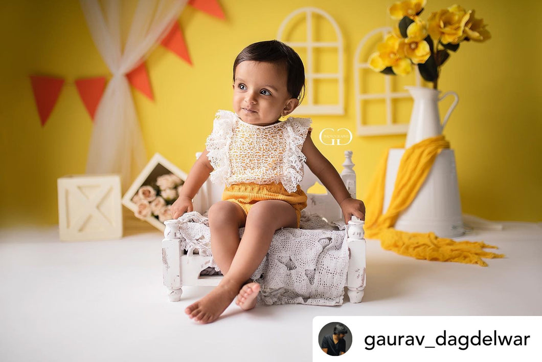 Jessy romper- Yellow 9-12m