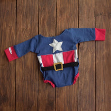 Load image into Gallery viewer, Captain America outfit 0-3 m

