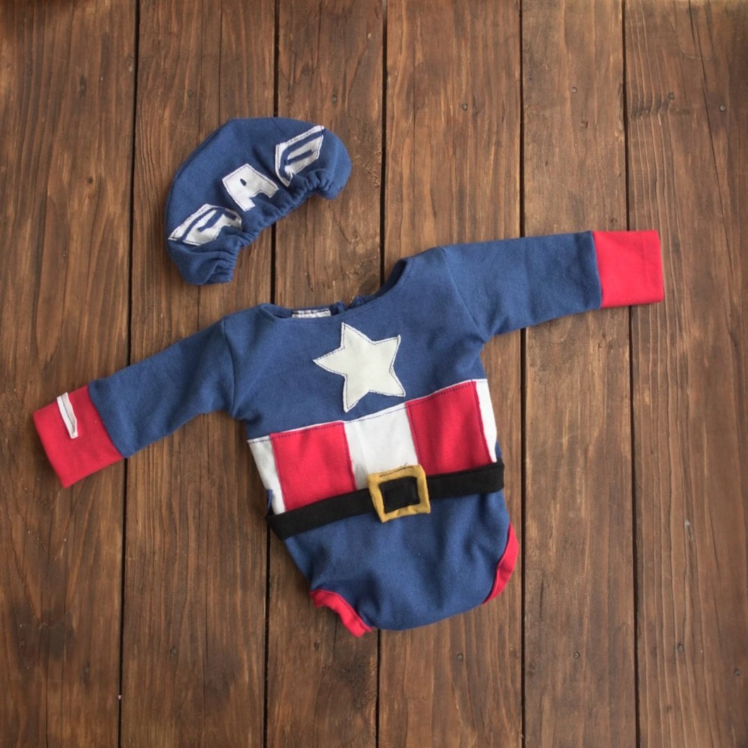 Captain America outfit 0-3 m