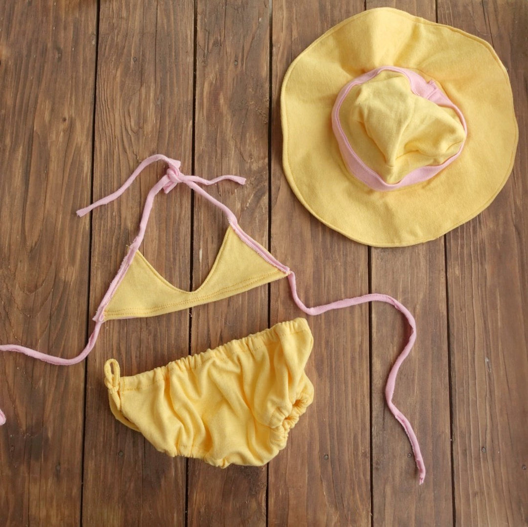 Yellow Beach outfit 3-6m