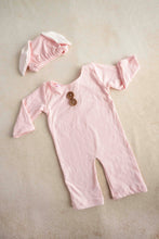Load image into Gallery viewer, Pink Bunny Romper 9-12
