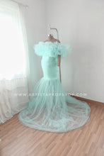 Load image into Gallery viewer, Blue Cotton Candy Gown M-L
