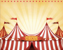 Load image into Gallery viewer, Circus backdrop 5x4 feet
