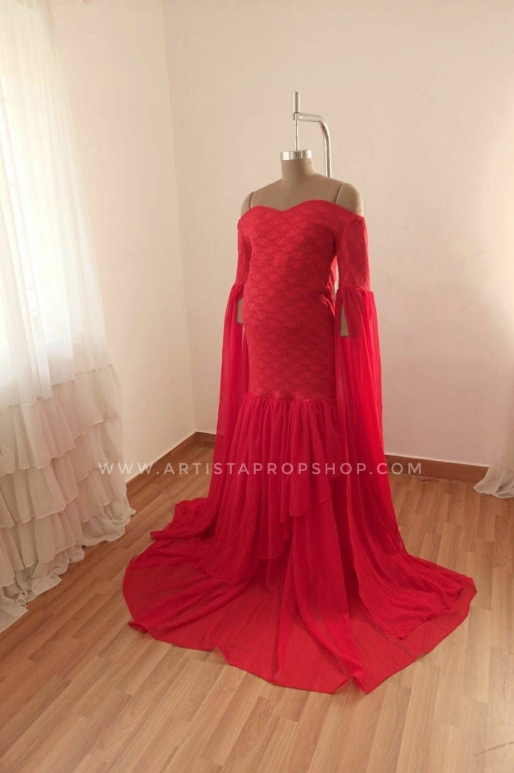 Red Ariel gown L-XL