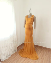 Load image into Gallery viewer, Convertible gown with Veil- Mustard Yellow M - XXL
