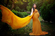 Load image into Gallery viewer, Convertible gown with Veil- Mustard Yellow M - XXL
