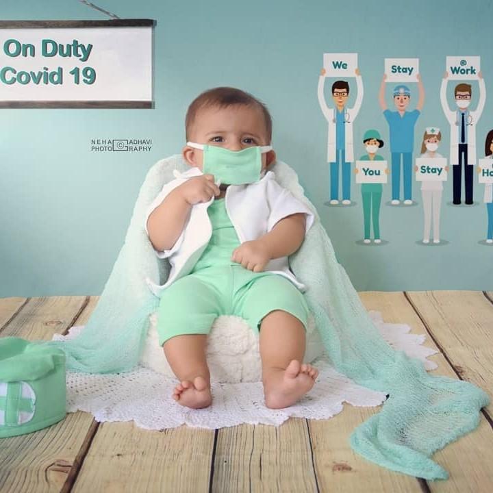 Green Doctor Outfit 0-3m